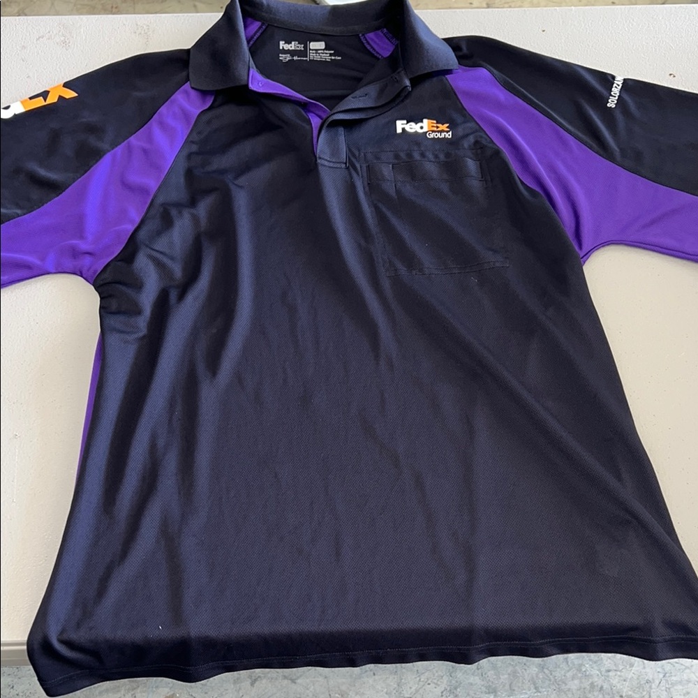 FedEx Branded Black and Purple Shirt